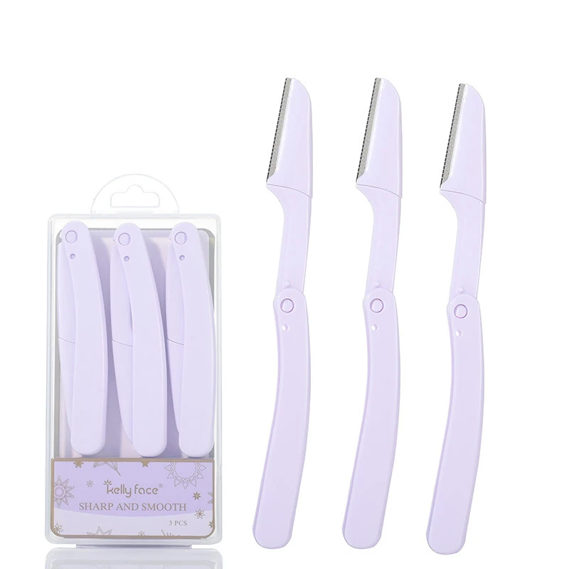 3Pcs Eyebrow Shaping Knife Trimmer Sharp Facial Hair Remover Makeup Blade Epilator | Красота и здоровье