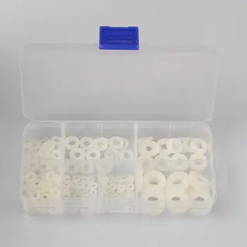 

250pcs/Set M2/M2.5/M3/M4/M5/M6/M8 Nylon Flat Washers Assorted White Screw Bolts