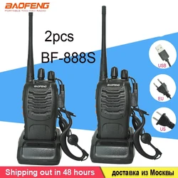 Baofeng – walkie talkie Portable BF 888S, ensemble Radio BF 888s UHF 400 470MHz 16ch, émetteur récepteur bidirectionnel à longue portée 