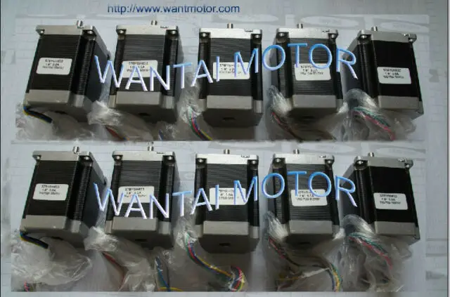 

Wantai 10pcs Nema23 Stepper Motor 57BYGH627 270oz-in/1.9N.m 76mm 3.0A 4leads CE ISO ROHS Medical Laser,
