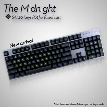 

120 keys/set SA midnight PBT keycap for MX switches mechanical keyboard key cap radium carving