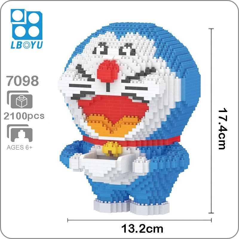 BOYU Doraemon Dorami Робот животное Дораяки карман может открыть модель Кота мини Алмаз