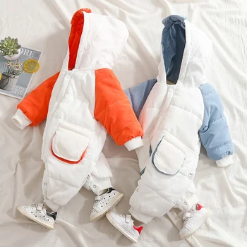 66 100cm Nowy Zima Cordury Zagescic Cieply Polar Wewnatrz Baby Gap Baby Boy Zima Romper Baby Girl Ogolnie Tanie I Dobre Opinie