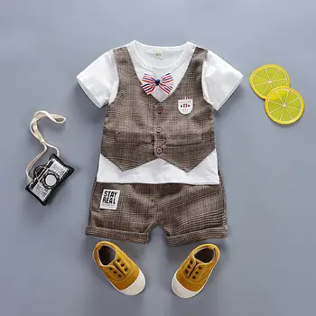 

Toddler Baby Boys Gentleman Bow T-shirt Tops Shorts Pants Outfits Clothes Set kids dresses for boys menino toddler boy
