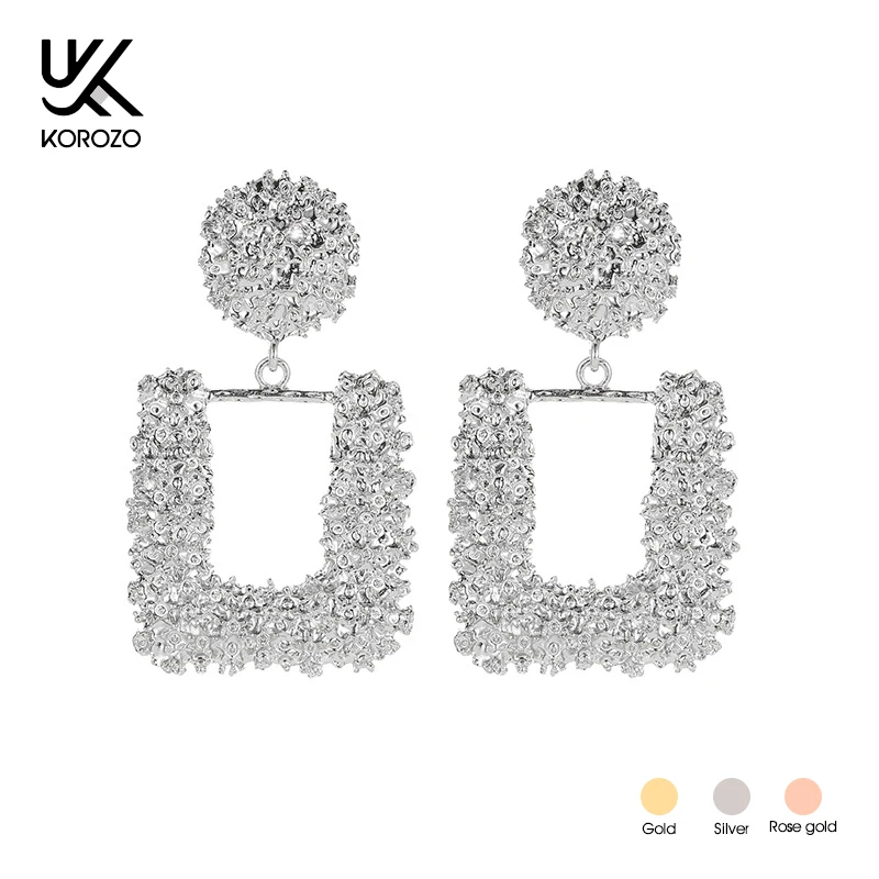 Европейские квадратные геометрические серьги для женщин Эффектные тренд модные