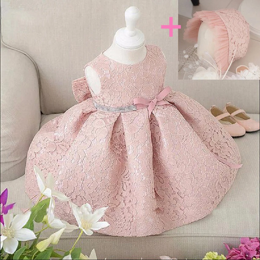 

Princess lace Baby Girls Dress Baptism christmas gown Wedding Pageant Toddler Girl Clothing Belt Infant Party Dresses girl dress