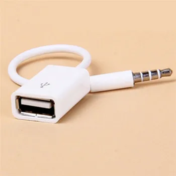 

3.5mm Male AUX Audio Plug Jack To USB 2.0 Female Converter Cable Cord Car MP3