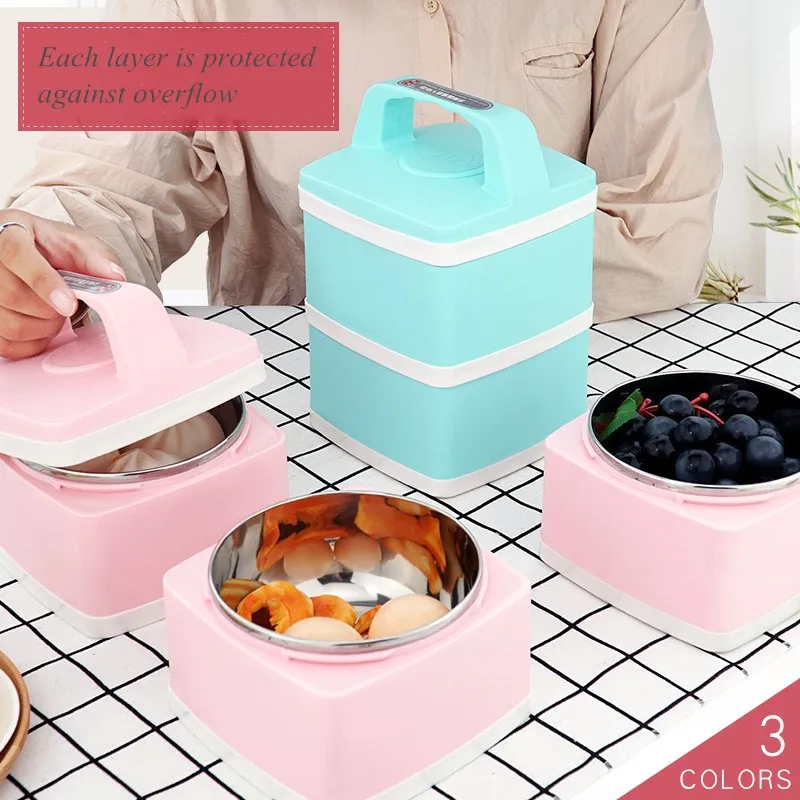 Изолированный bento box 304 из нержавеющей стали Кубик Рубика, вращающийся цвет, непроливающаяся портативная коробка для ланча, отсеки, пластиковый Ланч-бокс