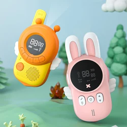 Mini talkie walkie lapin pour enfants, 2 pièces, émetteur récepteur portable, portée 3KM, Radio, Interphone, jouets pour enfants, cadeau pour garçons et filles 