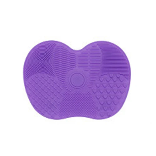 Light purple 1 шт. силиконовая губка для удаления макияжа коврик для мытья макияжа гель чистящий коврик ручной инструмент основа макияж щеточка для очищения доски - Цвет: Light purple