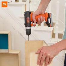 Xiaomi Youpin Black& Decker 12 литиевая электрическая дрель gopack с тремя зажимами с плавно-изменяющейся скоростью