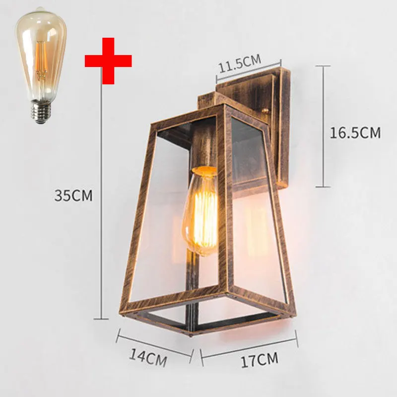 American Nordic Creative Industrial Retro Iron Restaurant Bar Aisle Outdoor Porch Lampara Led Pared Loft E27 Wall Lamp Sconce solar wall light wall light outdoor porch light