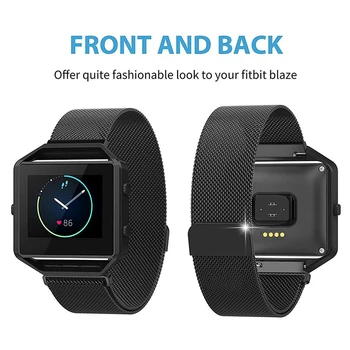 

For Fitbit Blaze Band Milanese Magnetic Watch Band Strap Bracelet Protective Frame For Fitbit Blaze band Fitness Accessories