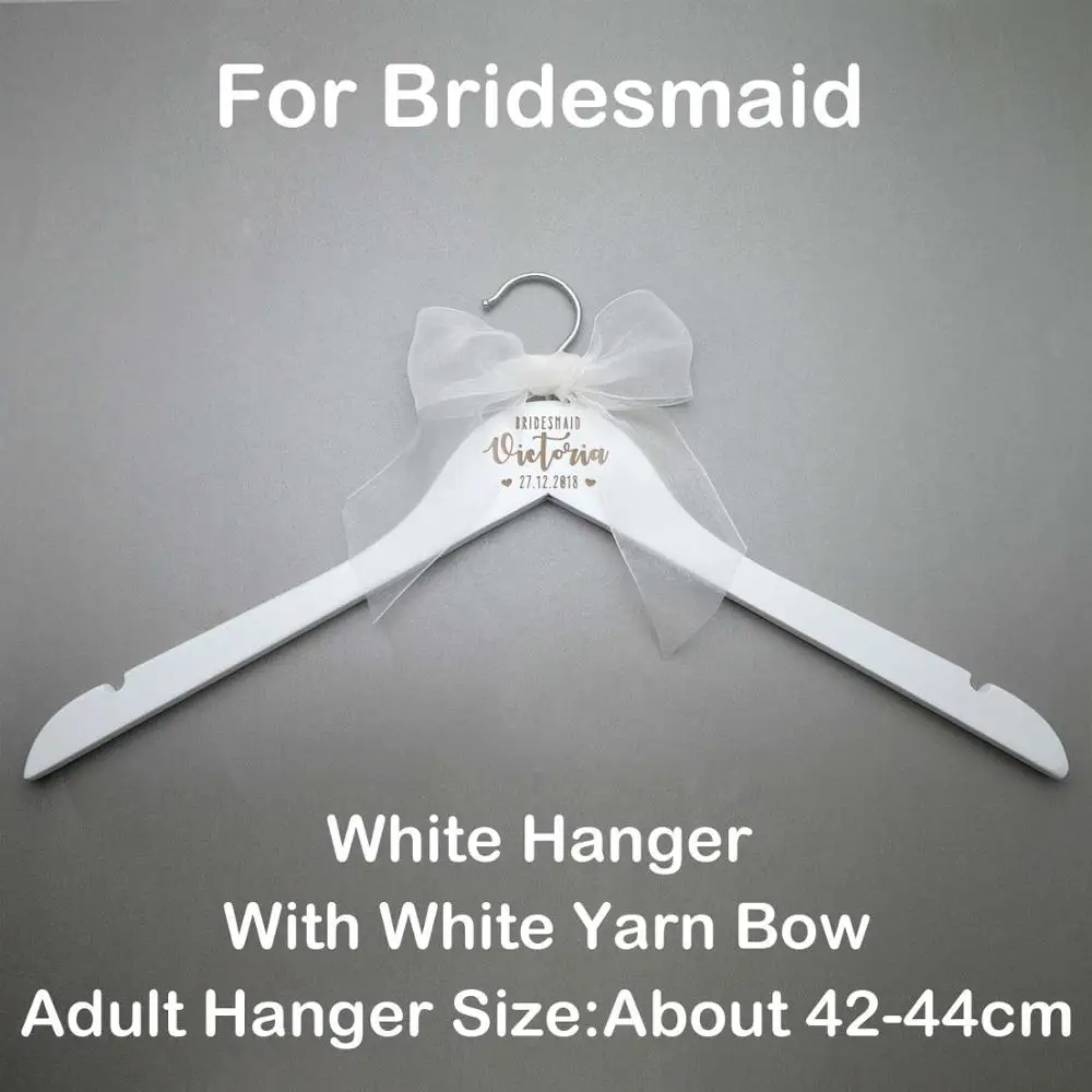 For Bridesmaid Персонализированная Свадебная Вешалка, свадебные вечерние подарки, гравировка имени, деревянная вешалка для подружки невесты, вешалка для жениха, лазерная резка, вешалка для платья - Цвет: For Bridesmaid