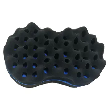 

Twist hair curl wave Hair sponge brush hair styling tools 2-sided double wave-shaped sponge brushes multi-holes side braid