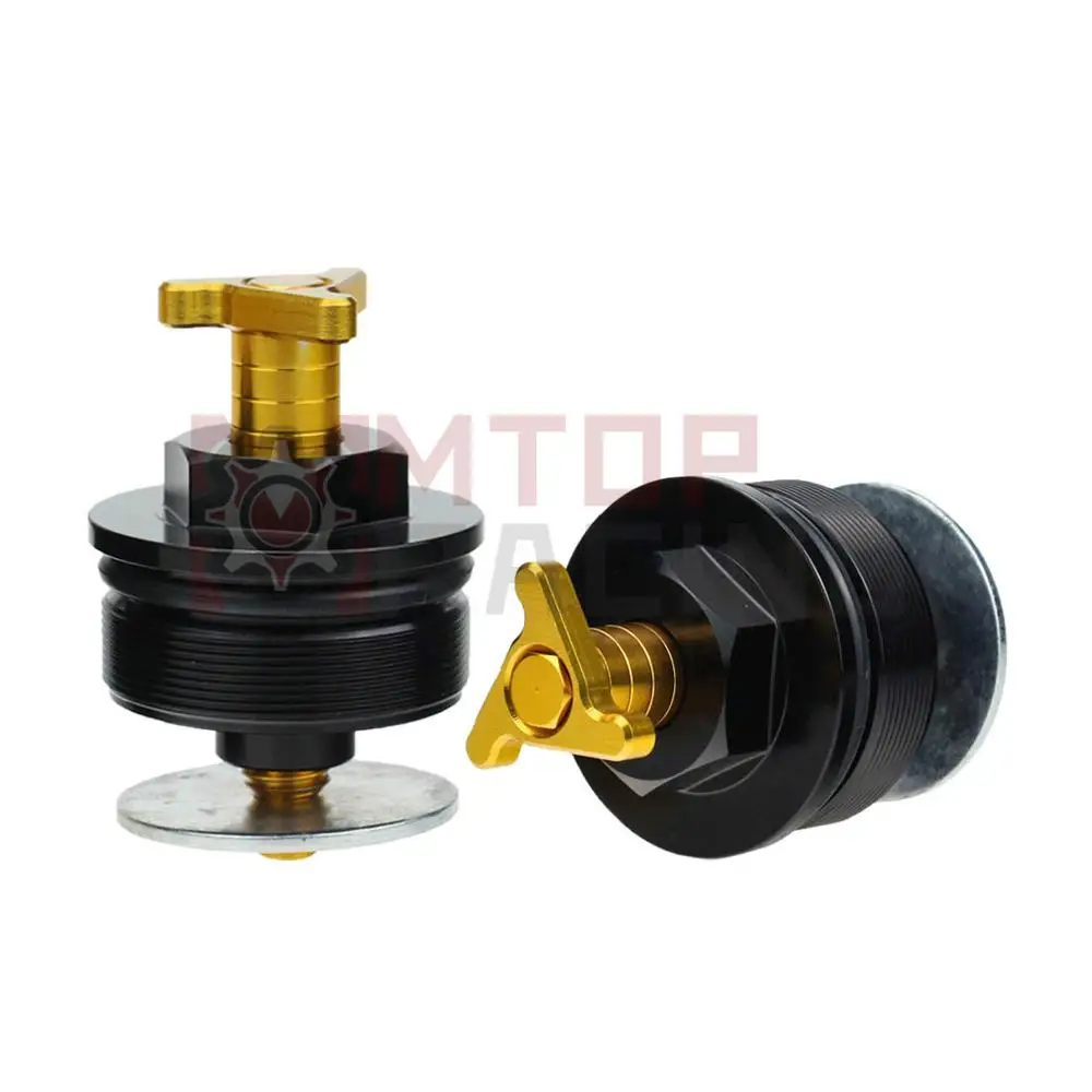 

Preload Fork Cap For Yamaha FZ6S 2007 2008 2009 43mm Triangle Adjustable Fork Bolts Black Gold
