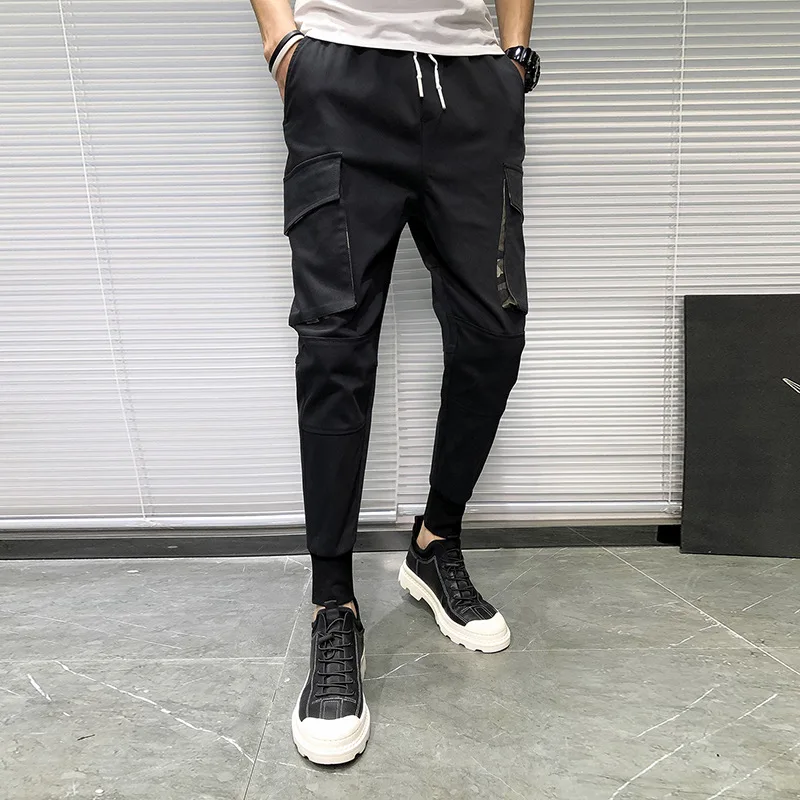 

2019 Online Celebrity Celebrity Style Social Lively Fella New Style Bib Overall Skinny Pants Korean-style Fashion Pocket Casual