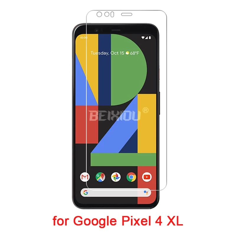 2 PCS Full Tempered Glass For Google Pixel 4 XL Screen Protector tempered glass on the for Google Pixel 4 XL Protective Film - Color: for Pixel 4 XL