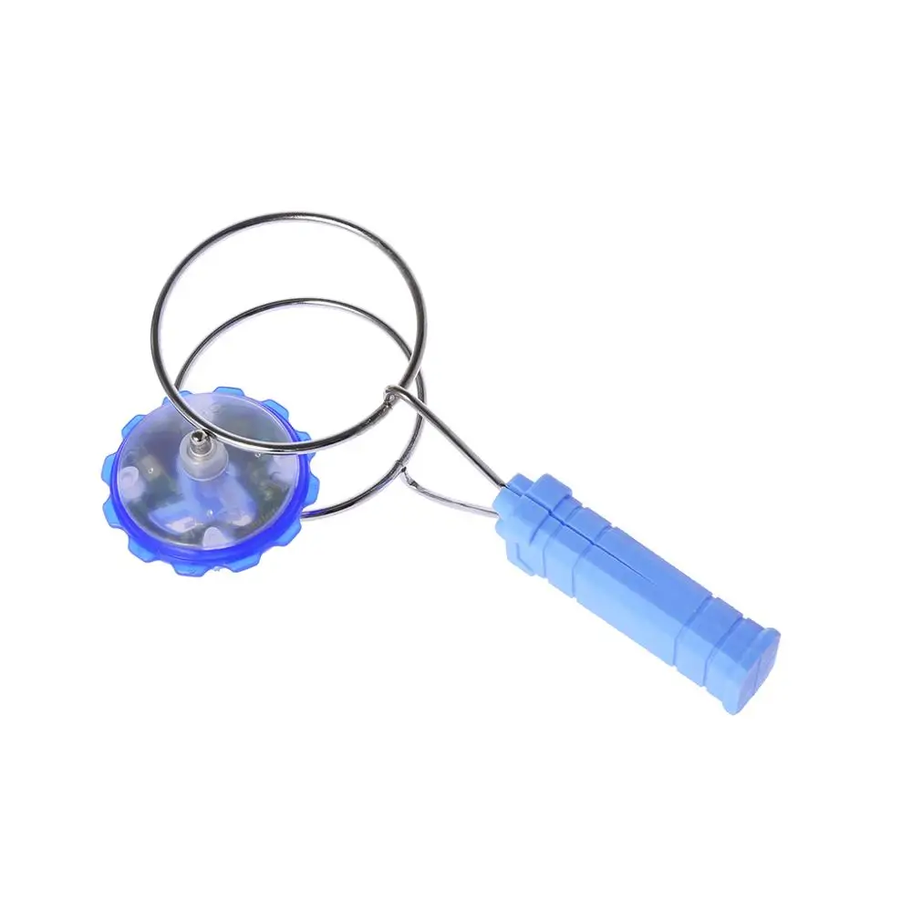 Синий Magnetic Gyro Wheel Magic Spinning LED Colorful Light Gyro YoYo Toys Kids Gifts - Цвет: Синий