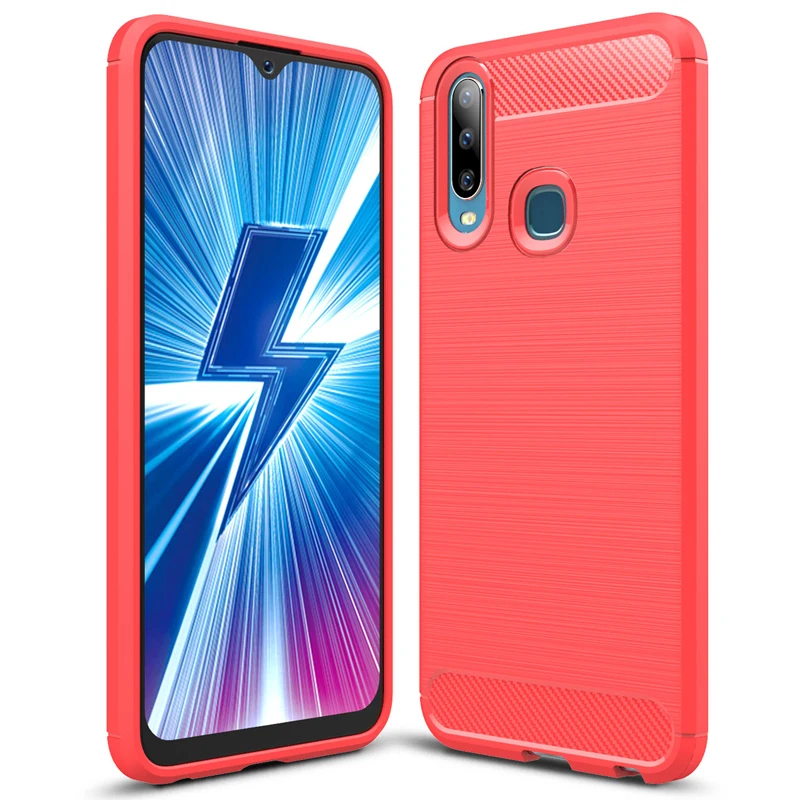 1 шт. защитный чехол КРЫШКА ДЛЯ VIVO Y17 защитный чехол для задней панели из углеволокна и мягкие, тонкие, из термополиуретана КРЫШКА ДЛЯ VIVO Y3