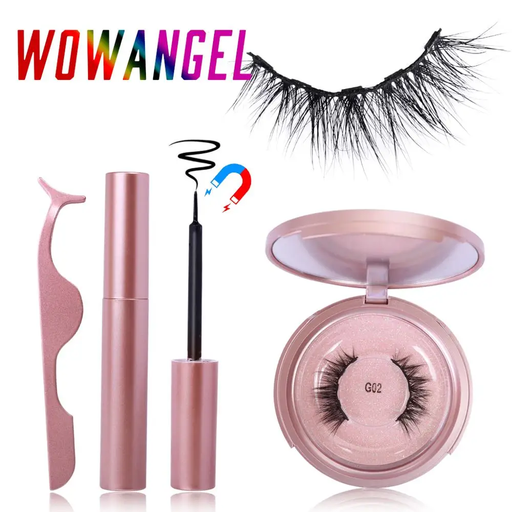 

Collection Magnetic Liquid Eyeliner & Magnetic False Eyelashes & Tweezer Set Waterproof Long Lasting Magnetic Eyeliner