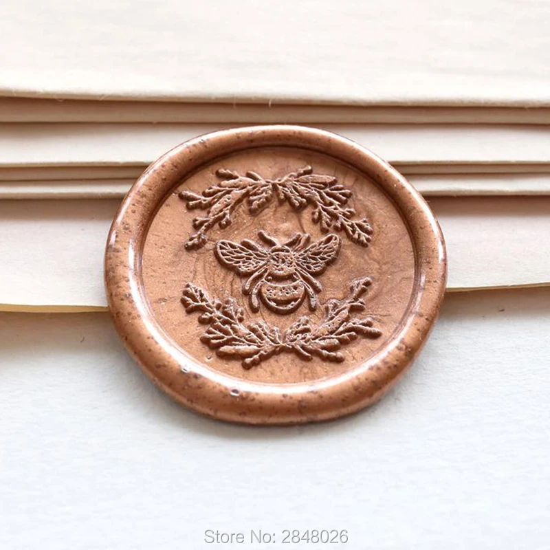 Queen Bees Seal Stamp plant seal stamp Bee Wax Kit insect seals gift packing Honey bee party | Дом и сад