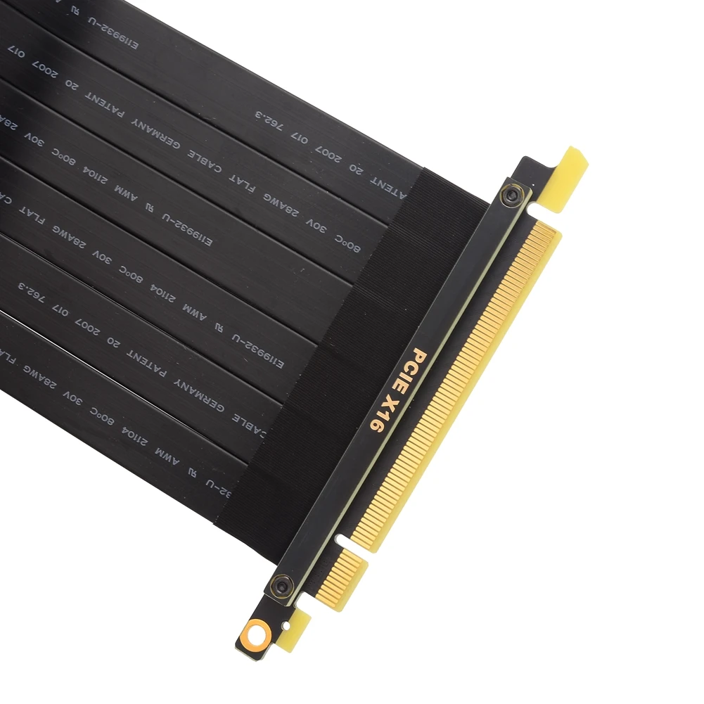 Cabo de Riser de Pcie Extensor de Riser Expresso de 3.0x16 Pci Ângulo Esquerdo Flexível Cabo de Riser de 90 Graus Gup para a Placa Gráfica Vertical Cabos de computador e conectores - Imagem 3
