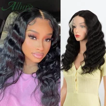 

Loose Deep Wave Lace Front Wig Black Women T part Transparent HD Lace Frontal Wig Natural 99J Brazilian Hair PrePlucked Allure