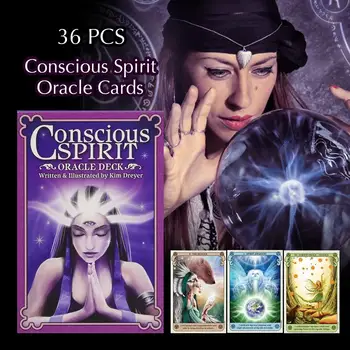 

36 Sheets Conscious Spirit Oracle Cards English Version Board Game Tarot Cards For Party Game Enterinment Divination Fate Cards