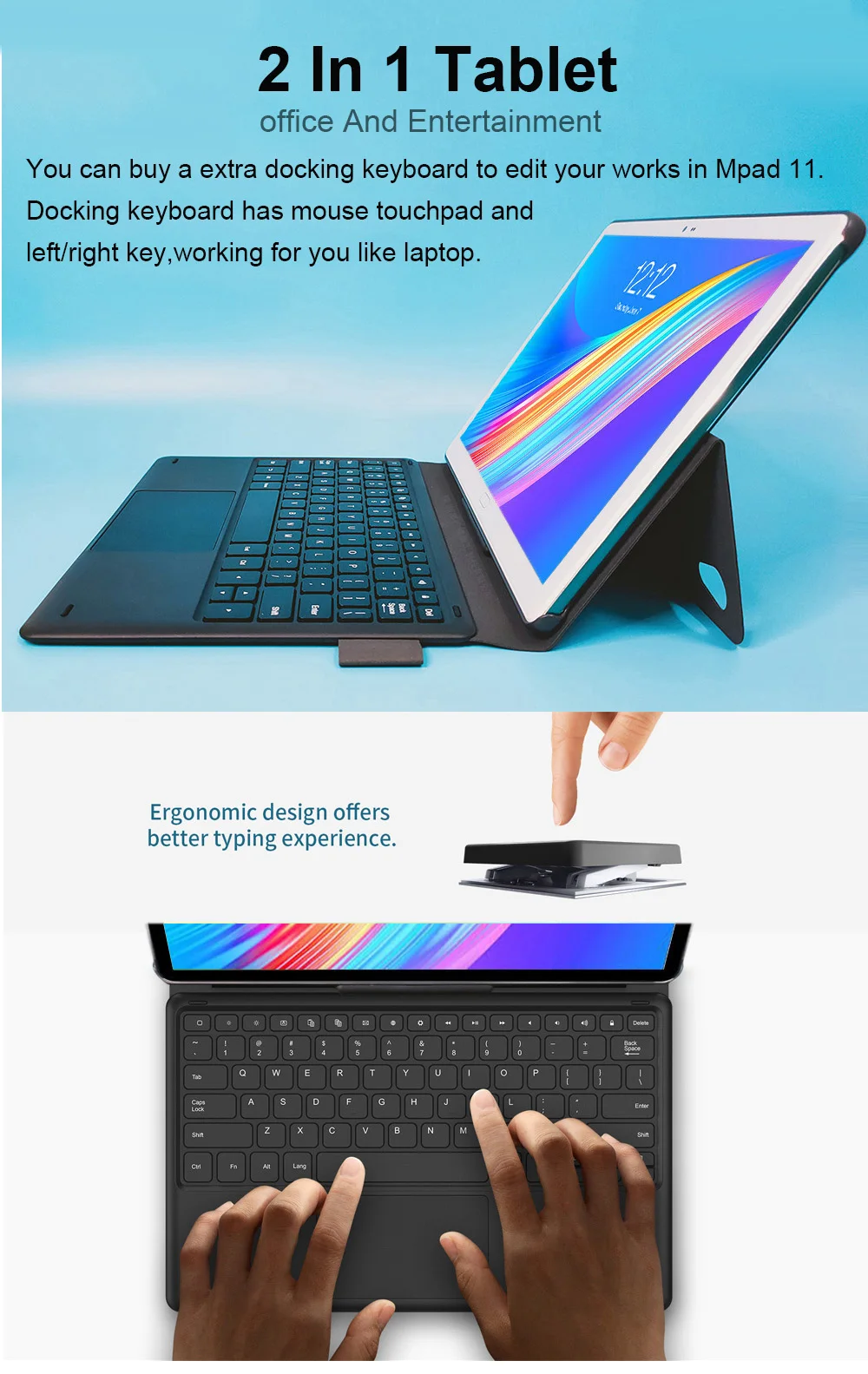 moderness tablet 10.8 Inch 2 In 1 Docking Keyboard Tablet For Office 4G Android Tablet Gaming GPS 10 Cores 13MP Dual SIM Card 2560*1600 2.5D best drawing tablet