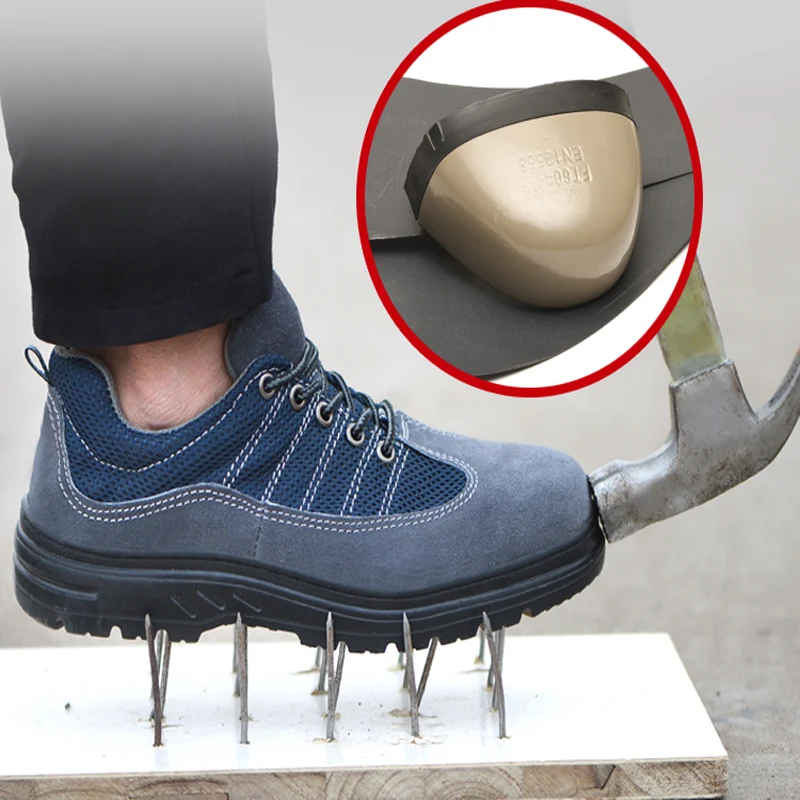

Work Casual Shoes Men Steel Toe Sneakers Man Non-slip Zapatillas Breathable Footwear Men's Safety Shoes Modis Erkek Ayakkabi