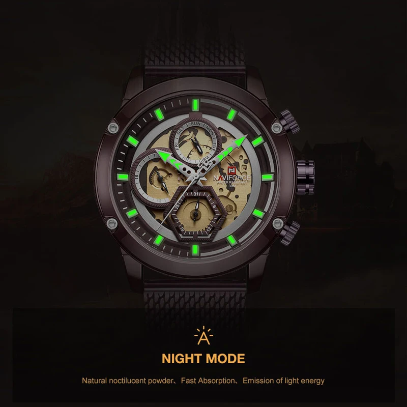 Мужские наручные часы naviforce Топ люксовый бренд Модные армейские милитари, спортивные кварцевые часы мужские водонепроницаемые наручные часы из нержавеющей стали