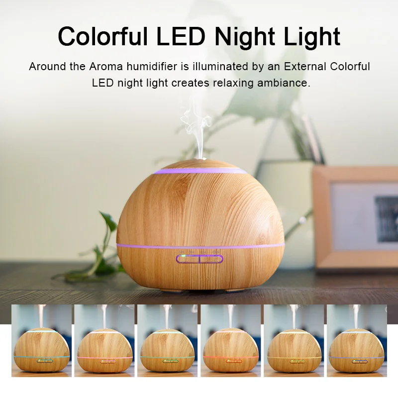 

300ML USB Electric Aroma Air Diffuser Wood Ultrasonic Air Humidifier Essential Oil Aromatherapy Mist Maker For Home