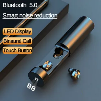 

B9 TWS Earphones Bluetooth 5.0 Wireless Hi-Fi Sports Earphones Touchs Control Earbuds with Pull-out Charging Box New Arr