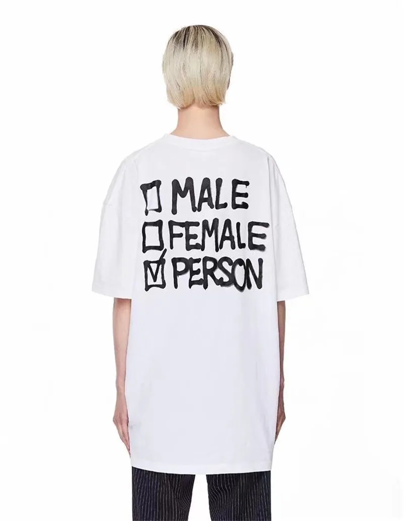 

VETEMENTS Tick Person T-shirt Men Women High Quality Cotton Simple Classic T Shirt VETEMENTS Embroidery Logo VTM Tops Tee