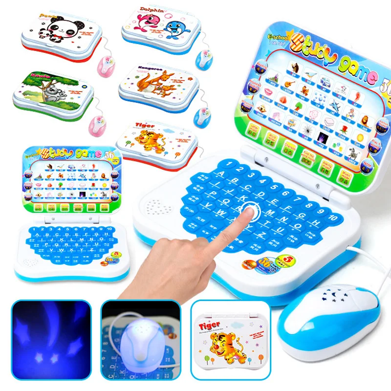 Ноутбук китайский английский Обучающий компьютер игрушка для мальчика Девочка Дети AN88