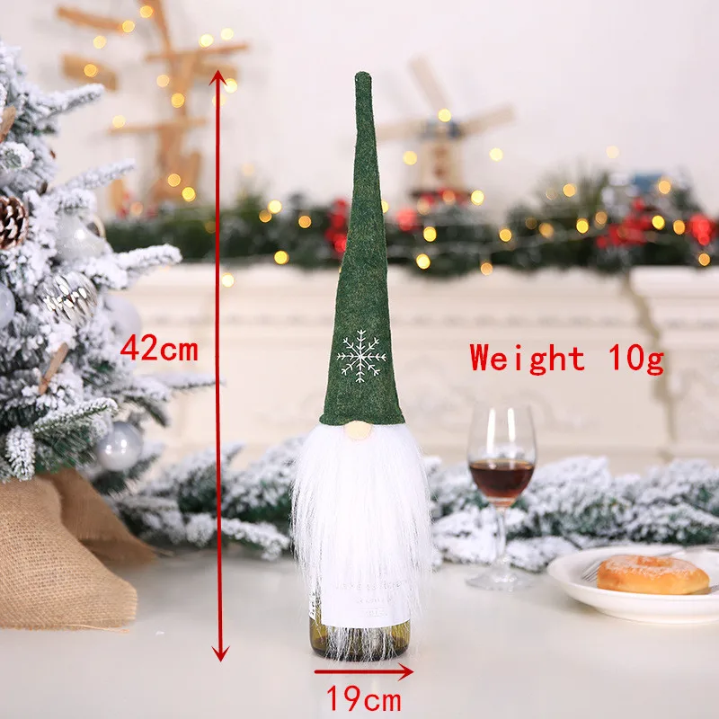 Новогодний Рождественский подарок Xmas бутылка вина пылезащитный чехол Noel Deco натальная посуда сумка Рождественское украшение для домашнего ужина сумки