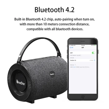 

Portable bass Bluetooth Speaker wireless mp3 Music player 4D Stereo Subwoofer Column caixa de som support FM radio TF AUX USB