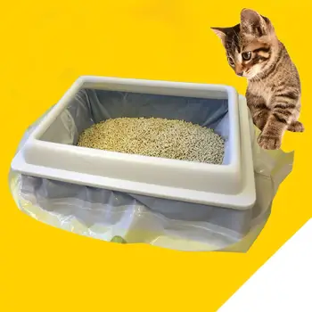 

7/PCS Pet Cat Litter Bag Cats Litter Box Mat Duty Drawstring Cat Litter Pan Bags Kitten Cleaning Supplies for Storage Cat Sand