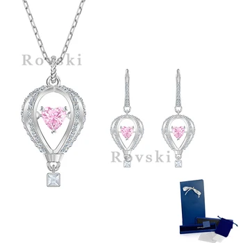 

High Quality Original SWA New Hot Air Balloon Necklace Earring Set 5474811 5499528 Woman Jewelry Gift Ball Jewelry Free Shipping
