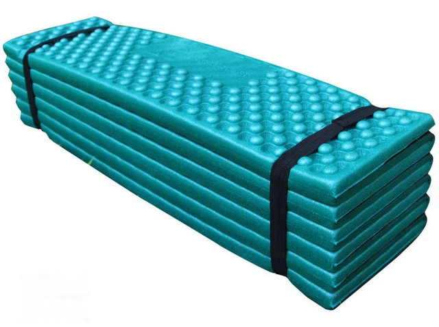 Ultralight Portable Compact Folding Outdoor Foam Camping Mattress Hiking Sleeping Mat Tent Backpacking Sleeping Pad 184x56x1.5cm - Цвет: Dark Green