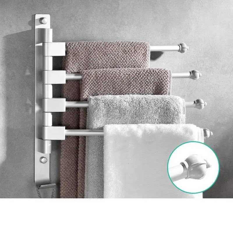 Version A Mensole Repisas Estanteria Accessori Bagno плавающий душ Salle De Bain аксессуары вращающийся держатель для полотенец Полка для ванной комнаты - Цвет: Version A