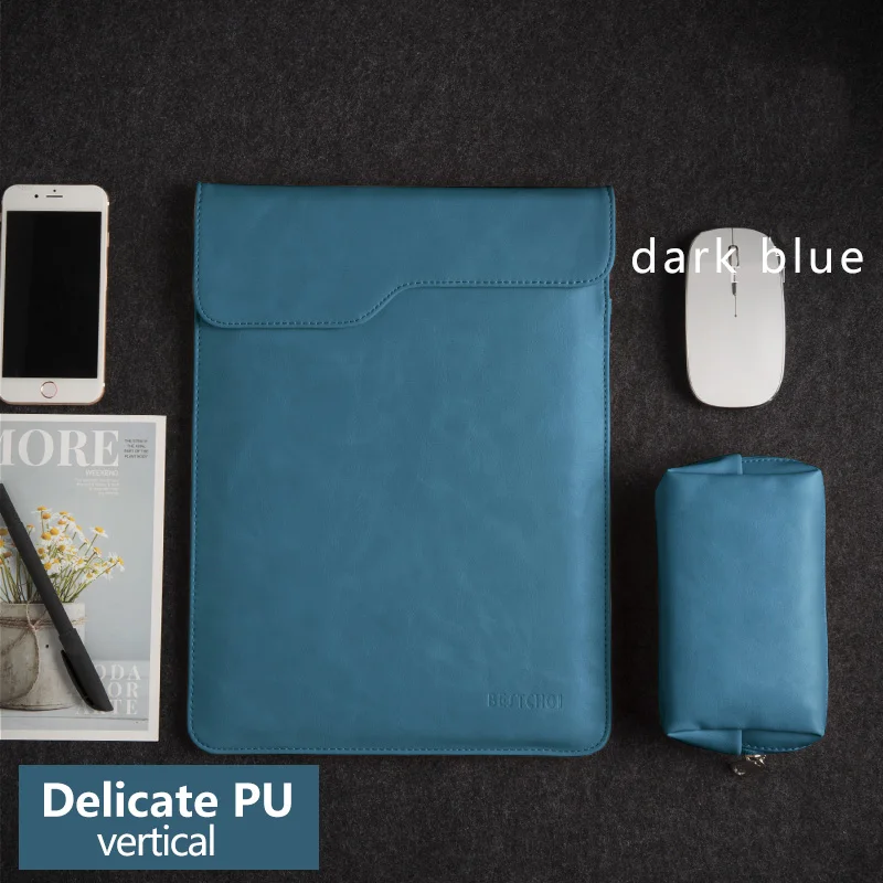 V Dark Blue PU Чехол для ноутбука microsoft Surface Pro 6, чехол для ноутбука Surface, сумка для ноутбука Surface Pro 34567 с мешком питания - Цвет: V Dark Blue PU