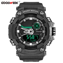 GOODWEEK Military Waterproof Man Sport Watch Multifunctional Analog Digital Quartz Watch Dual Display Watches Relogio Masculino GOODWEEK Military Waterproof Man Sport Watch Multifunctional Analog Digital Quartz Watch Dual Display Watches Relogio Masculino