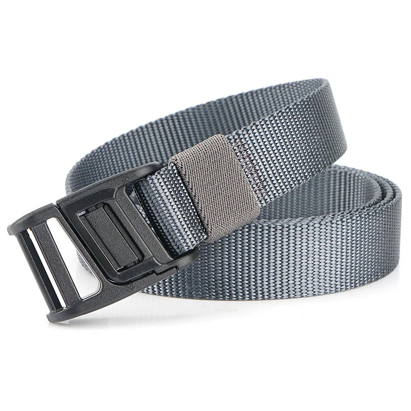 E Dark gray Hot Men belt High Quality Canvas Insert Buckle Men's belt Outdoor Men's Army Style Jeans belts Tactical belt Waist belt - Цвет: E Dark gray