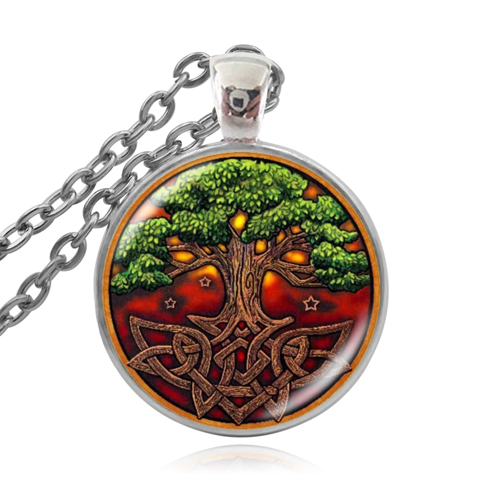 KARAIRIS Fashion Circle Celtic Подвеска из дерева жизни ожерелье чокер эффектное для женщин и