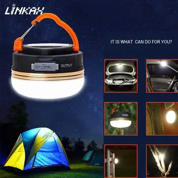 

Portable Outdoor Camping LED Light USB Charging Tent Lantern 3 Modes Waterproof Emergency Lamp With Power bank Function Magnet