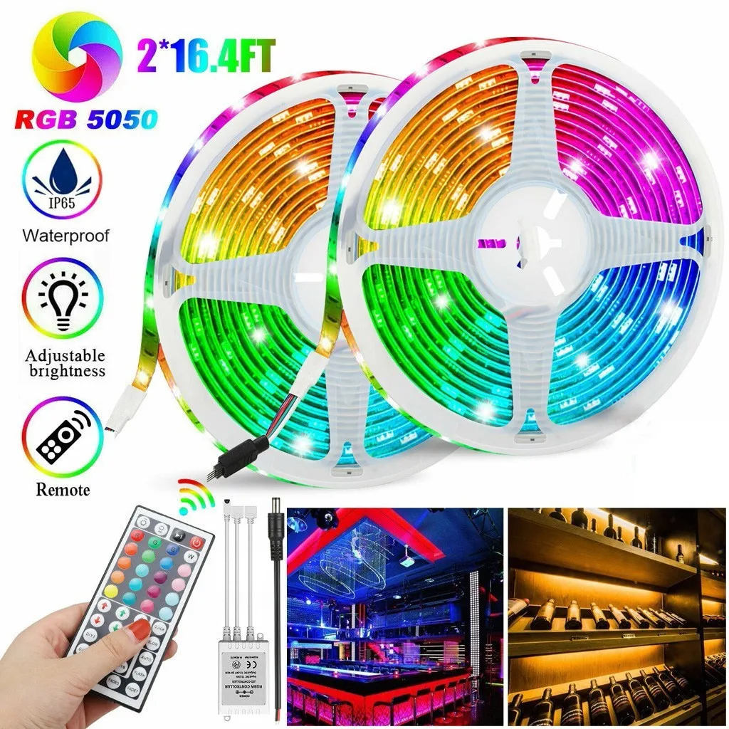 Led Strip 10m 3528 Smd Rgb 600 Light String Tape+44 Key Ir Remote Control Household Decoration #3 | Лампы и освещение