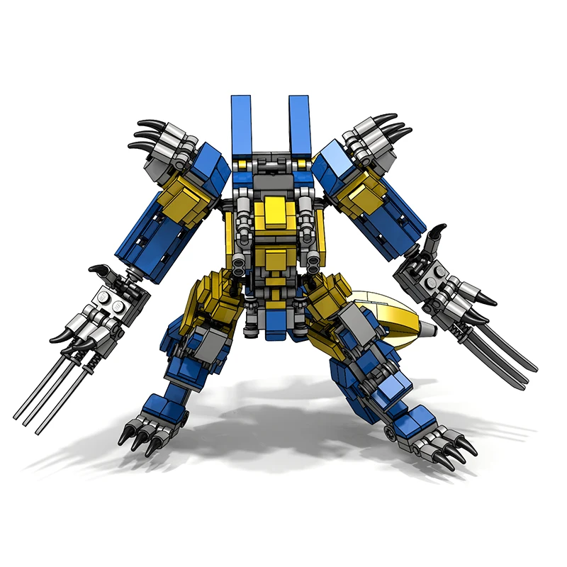 

442PCS Original Design Mech Warrior Building Blocks Toys For Children Armor Wolf Robots Kids Action Anime Figure Model Dolls Toy