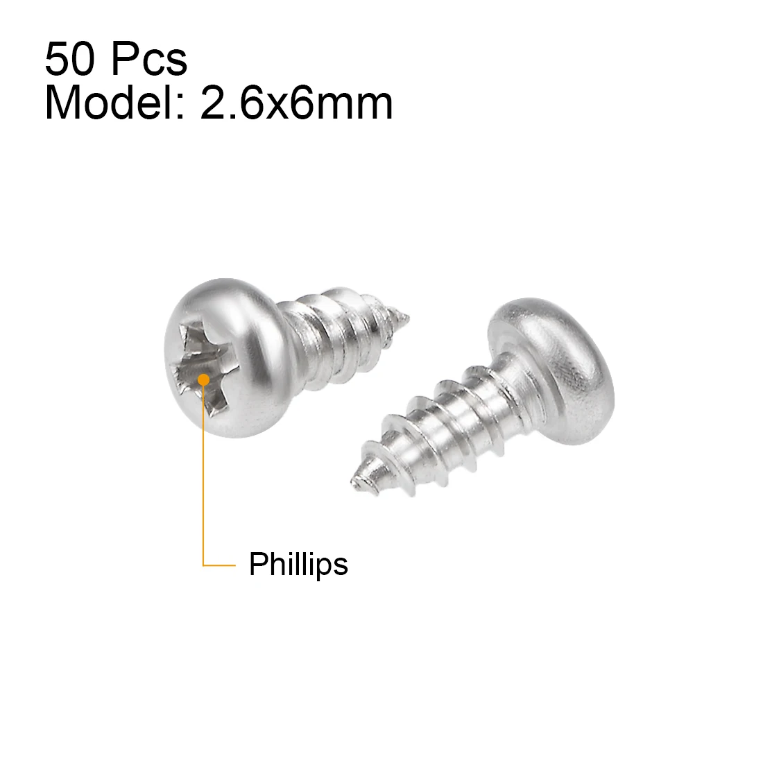 Uxcell 50 шт. саморезы 2x4 мм 2x6 мм 2x8 мм 3x8 мм Phillips Pan Head Винт крепеж из нержавеющей стали болты для крепления